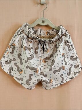 Kortni Jeane Cowboy Seahorse Sea-Haw! Print Mini Retro Shorties - Swim Trunks